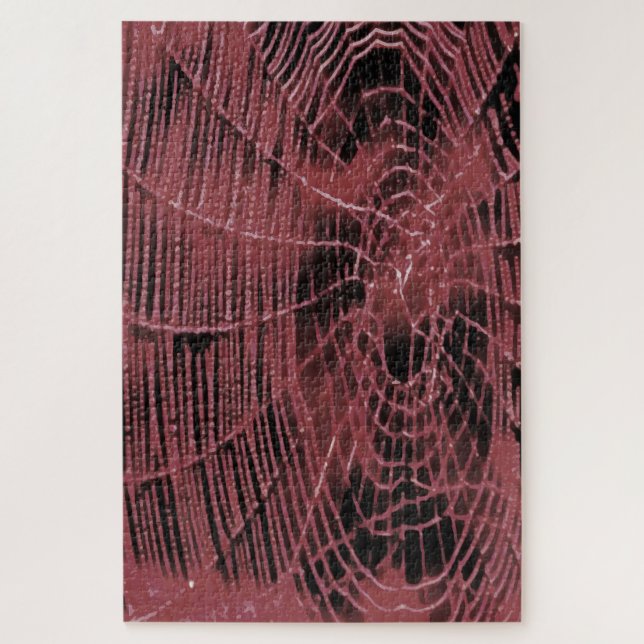 Abstrakte Malerei eines Magenta Pink Cobweb (Vertikal)