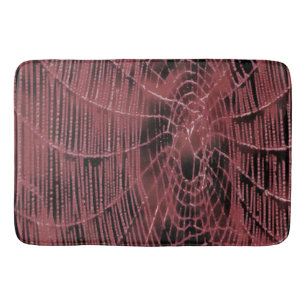 Abstrakte Malerei eines Magenta Pink Cobweb Badematte