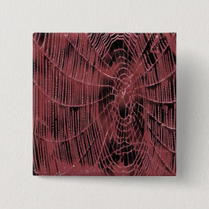 Abstrakte Malerei eines Magenta Pink Cobweb Button