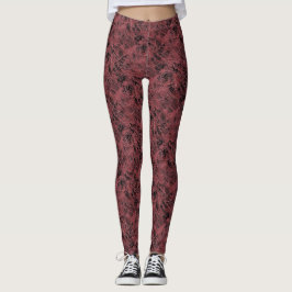 Abstrakte Malerei eines Magenta Pink Cobweb Leggings