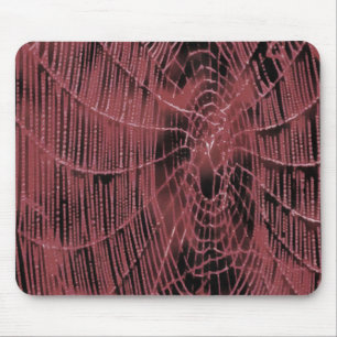 Abstrakte Malerei eines Magenta Pink Cobweb Mousepad