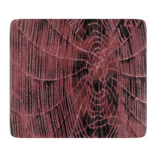 Abstrakte Malerei eines Magenta Pink Cobweb Schneidebrett