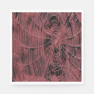Abstrakte Malerei eines Magenta Pink Cobweb Serviette