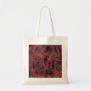 Abstrakte Malerei eines Magenta Pink Cobweb Tragetasche