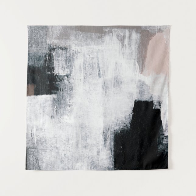 Abstrakte Malerei. Handgemalte trendige Kunstwerke Wandteppich (Vorderseite)