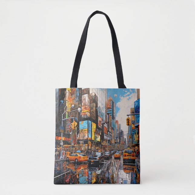 Abstrakte Malerei in der Stadtstraße Tasche (Vorderseite)