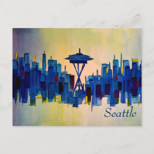 Abstrakte Malerei in Seattle Postkarte