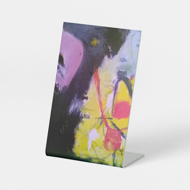 Abstrakte Malerei Jeff Hankamer Artjunkhaus Kunst Sockelschild (Vorderseite)