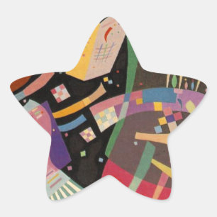 Abstrakte Malerei Kandinsky Zusammensetzungs-10 Stern-Aufkleber