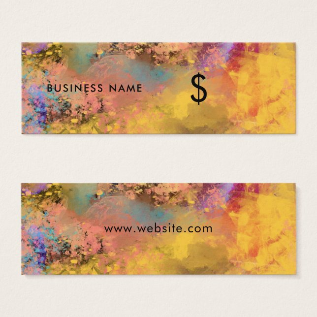 Abstrakte Malerei künstlerischer Art - Preismarke (Vorne & Hinten)