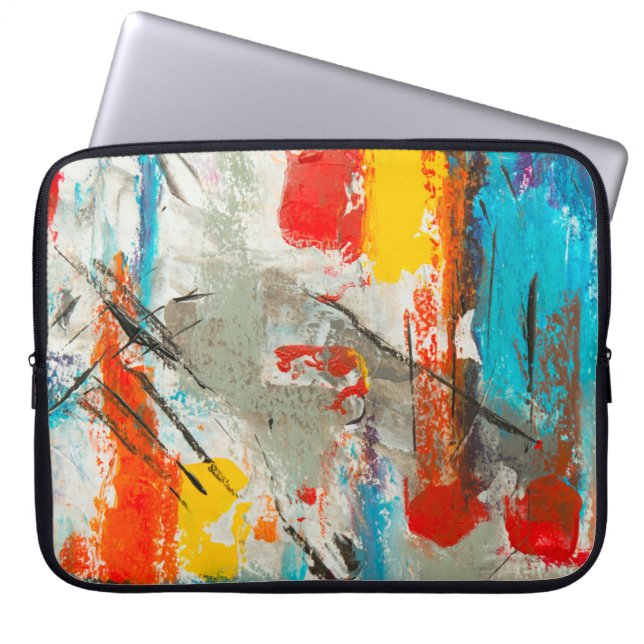 Abstrakte Malerei Laptopschutzhülle (Vorderseite)