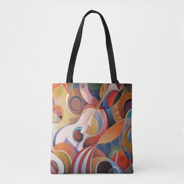 Abstrakte Malerei mit handgefertigter Musik Tasche (Vorderseite)