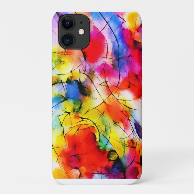 Abstrakte Malerei mit Regenbogenfarben. Case-Mate iPhone Hülle (Rückseite)