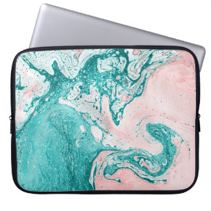 Abstrakte Malerei. Moderne Kunstwerke. Marmoreffek Laptopschutzhülle