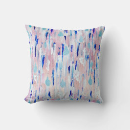 Abstrakte Malerei Rosa blaue Kupfer Rose Gold Kissen