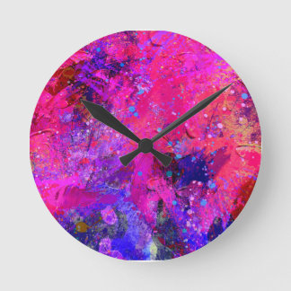 Abstrakte Malerei Runde Wanduhr