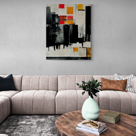 Abstrakte Malerei "The Battle Harbor". Leinwand Pr