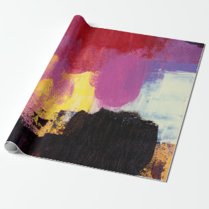 Abstrakte Malerei. Trendiger Kunststil. Helle Farb Geschenkpapier