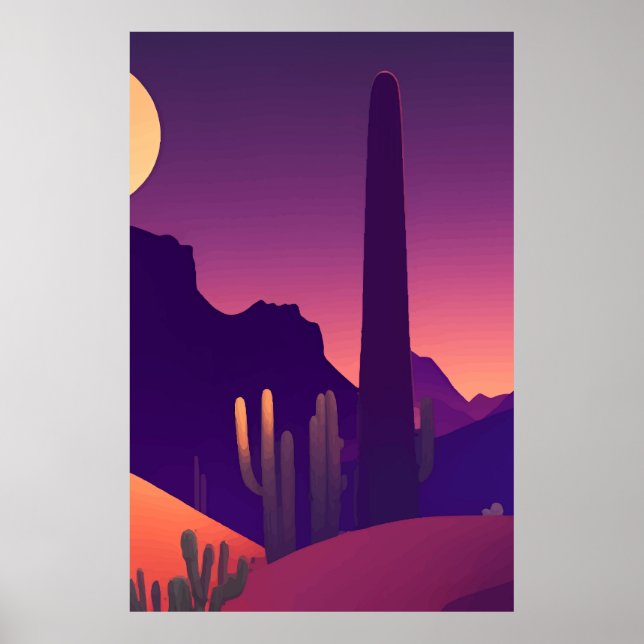 Abstrakte Malerlandschaft Poster (Vorne)