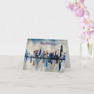 Abstrakte Malkarte der London City Skyline Karte