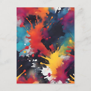 Abstrakte Malkunst Postkarte