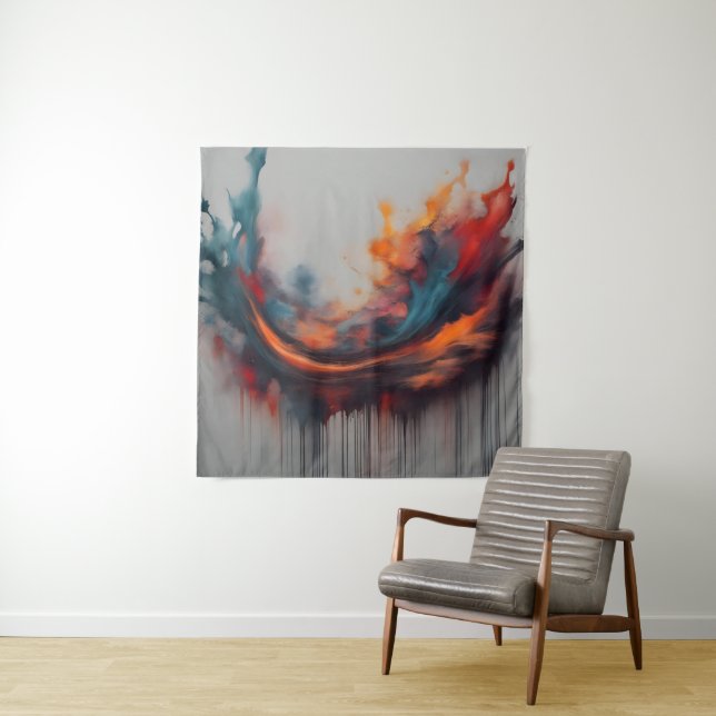 Abstrakte Malkunst Wandteppich (Beispiel)