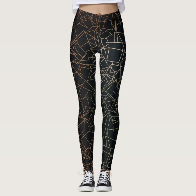Abstrakte Malmuster Frauen Leggings (Vorderseite)