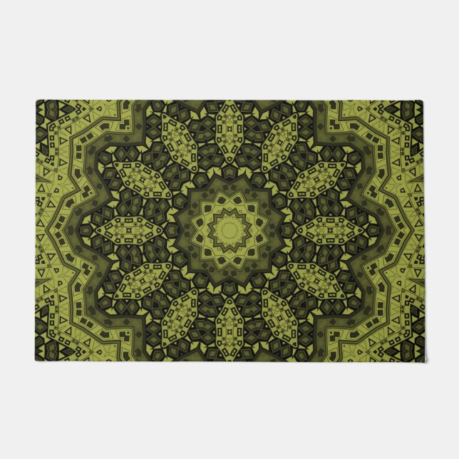 Abstrakte Mandala Ethno Fußmatte (Vorderseite)
