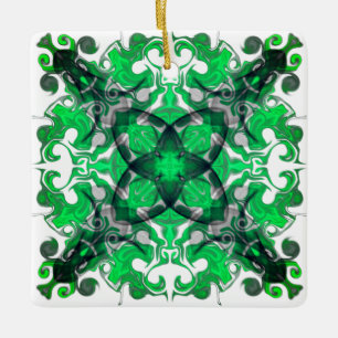 Abstrakte Mandala, psychedelischer Schmetterlingsw Keramikornament