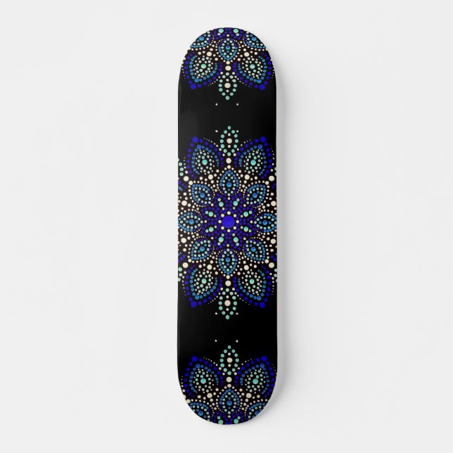 Abstrakte Mandala-Straßenkunst Skateboard (Vorne)