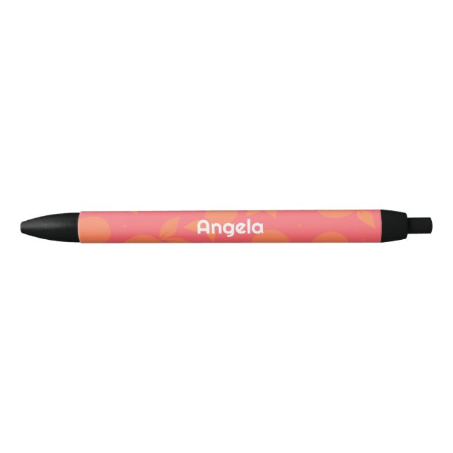 Abstrakte Mandarine rosa und orange Kugelschreiber (Vorderseite)