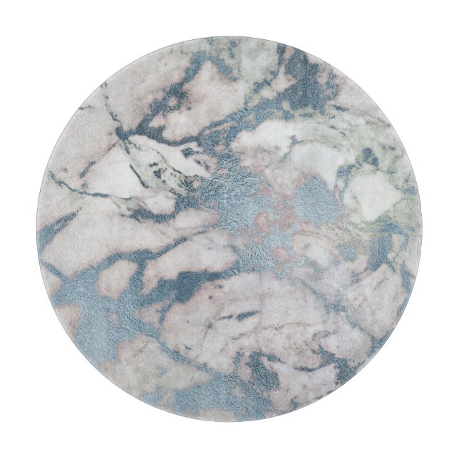 ABSTRAKTE MARBLE OCEAN BLUE TRAY CUTTING BOARD SCHNEIDEBRETT (Vorderseite)
