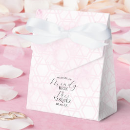 Abstrakte Marmor-Hochzeitsskript Rosa Schwarz Geschenkschachtel