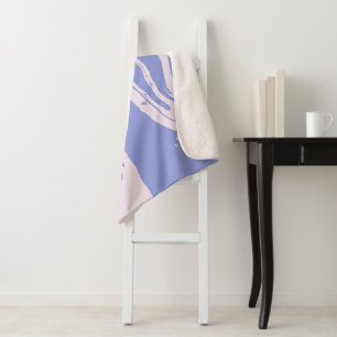 Abstrakte marmorierte Kunst am Lavendel Sherpadecke