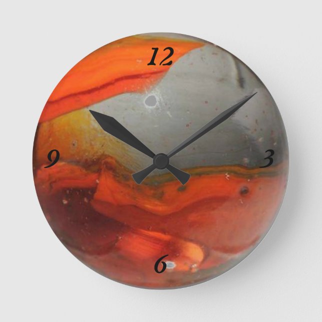 Abstrakte Marmormauer Runde Wanduhr (Vorderseite)