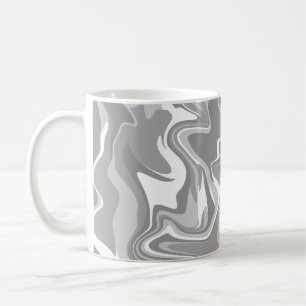 Abstrakte Marmorwirbel-Textur - Grautöne Kaffeetasse