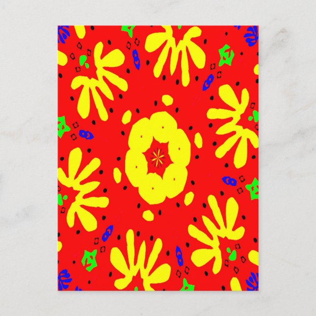 Abstrakte Matisse-Stilformen Postkarte (Vorderseite)