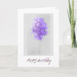 ABSTRAKTE MAUVE BLUME BIRTHDAY CARD KARTE