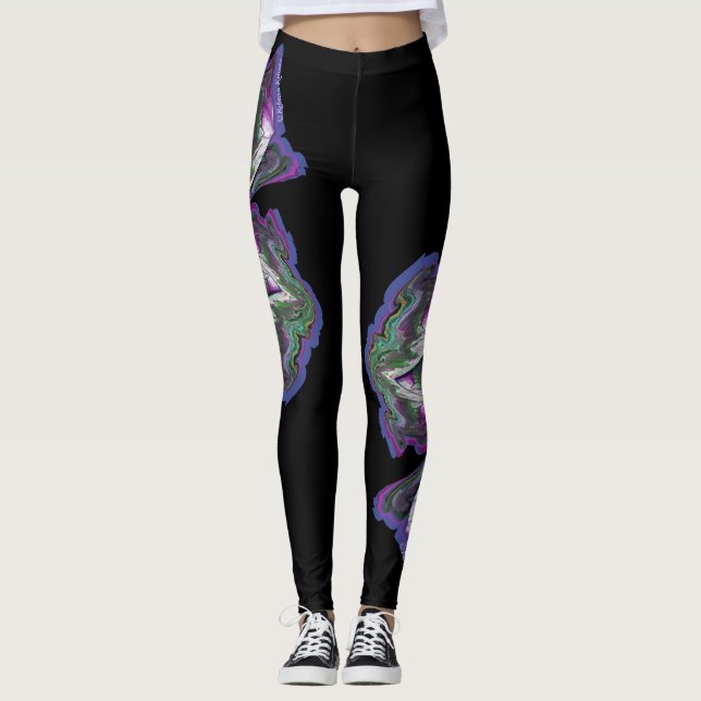 Abstrakte Medienkunst Leggings (Vorderseite)