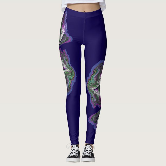 Abstrakte Medienkunst Leggings (Vorderseite)