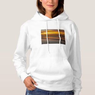 Abstrakte Meereslandschaft bei Sonnenuntergang, CA Hoodie