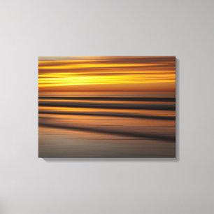 Abstrakte Meereslandschaft bei Sonnenuntergang, CA Leinwanddruck