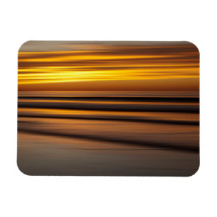 Abstrakte Meereslandschaft bei Sonnenuntergang, CA Magnet