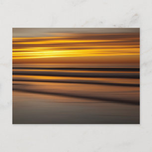 Abstrakte Meereslandschaft bei Sonnenuntergang, CA Postkarte