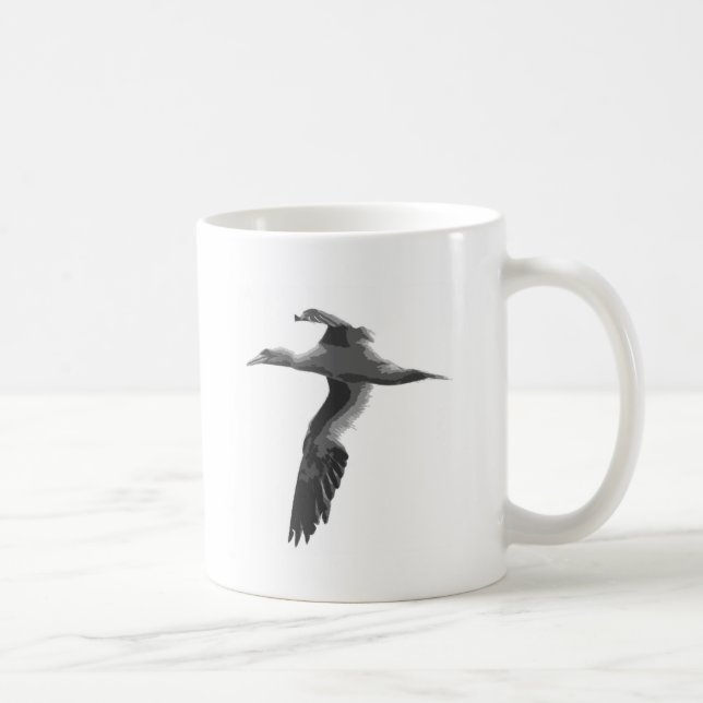 Abstrakte Meeresvögel Kaffeetasse (Rechts)