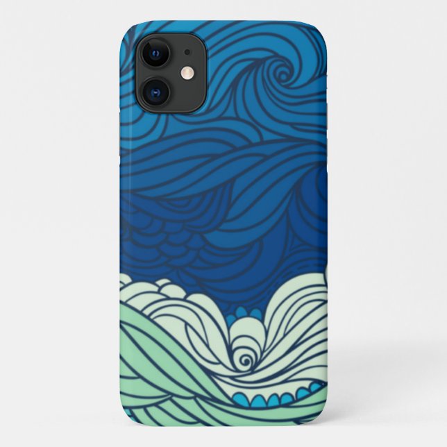 Abstrakte Meereswellen Case-Mate iPhone Hülle (Rückseite)