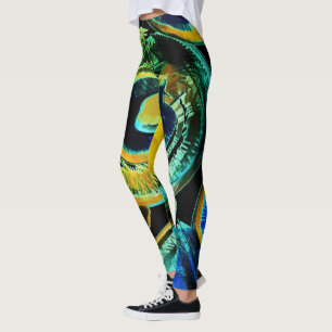 Abstrakte mehrfarbige Leggings