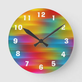 Abstrakte mehrfarbige Straws Akryluhr Runde Wanduhr