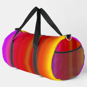 Abstrakte mehrfarbige Streifen groß Duffle Bag