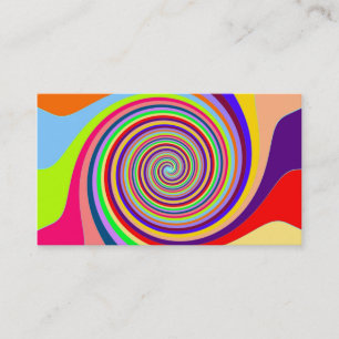 Abstrakte mehrfarbige Swirl-Visitenkarte Visitenkarte